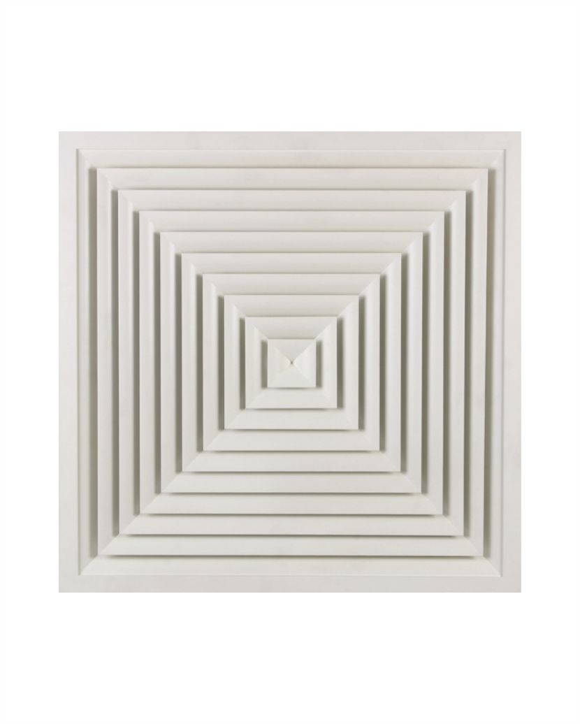 Eğrisel Kanatlı Kare Tavan Anemostadı HEKTA