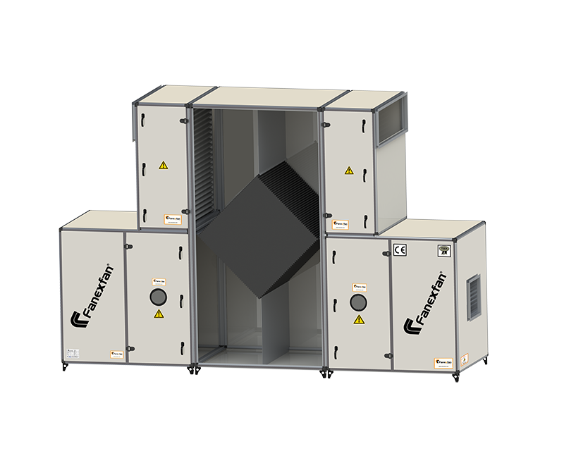 Dikey Isı Geri Kazanımlı Temiz Hava Santrali