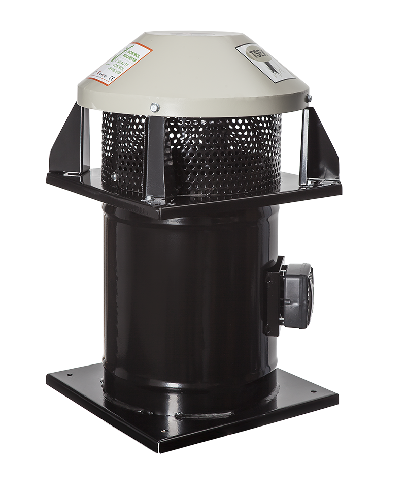 Harici Motorlu Yatay Atışlı Metal Pervaneli Aksiyel Çatı Fanları (Basınçlandırma Fanları)